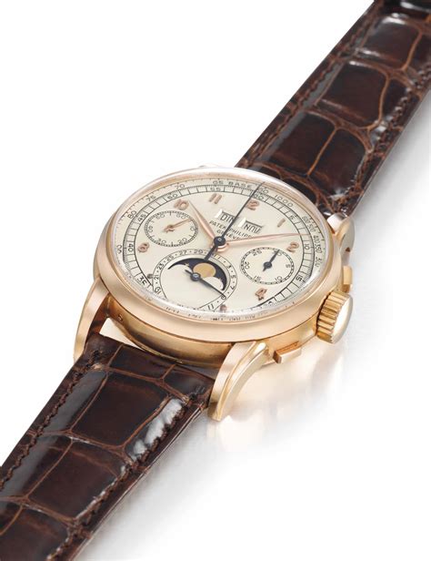 Patek Philippe. A Fine and Rare 18k Pink Gold Wristwatch with 